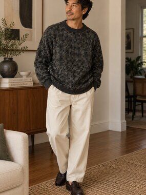 Vintage Mondo di Marco Wool Sweater Made‎ in Italy Geometric Knit S 48 ✨